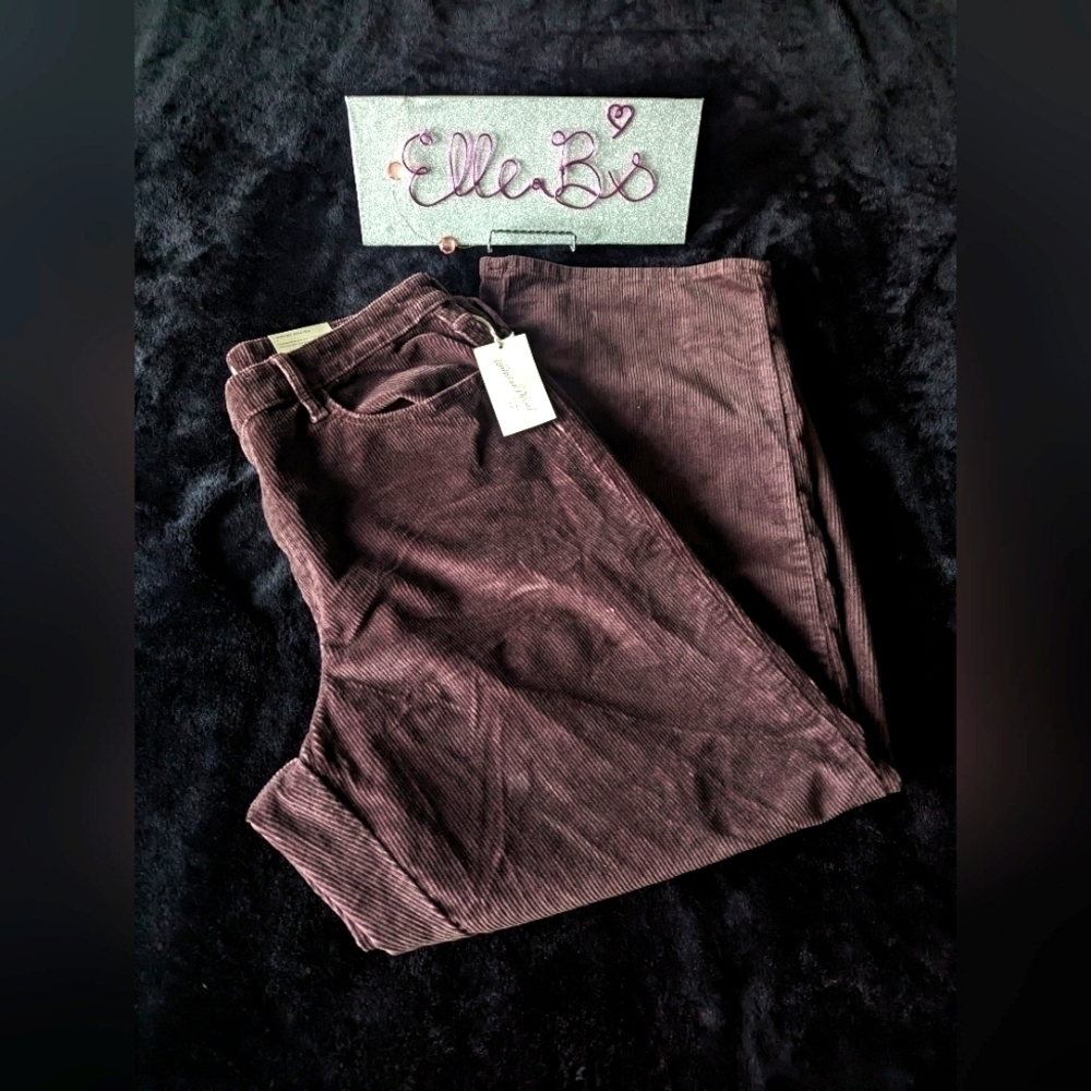 NWT Universal Thread Brown High Rise Wide Leg Corduroy Pants 17R